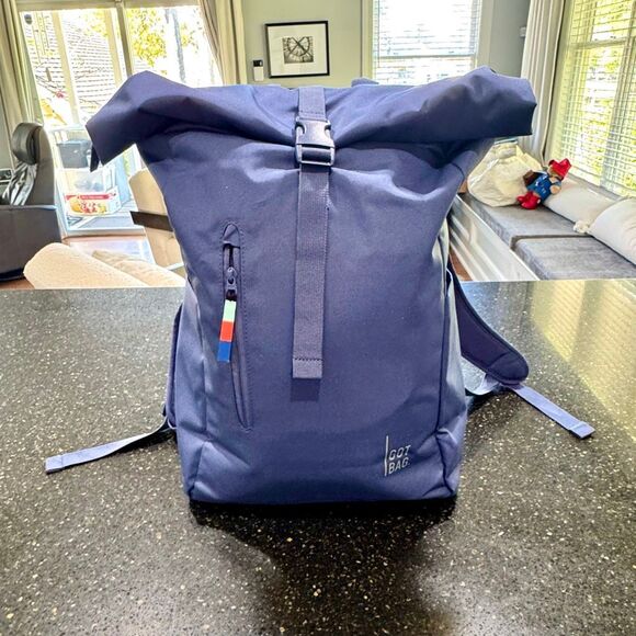 Got Bag Blue Roll-top Backpack. - Picture 1 of 8